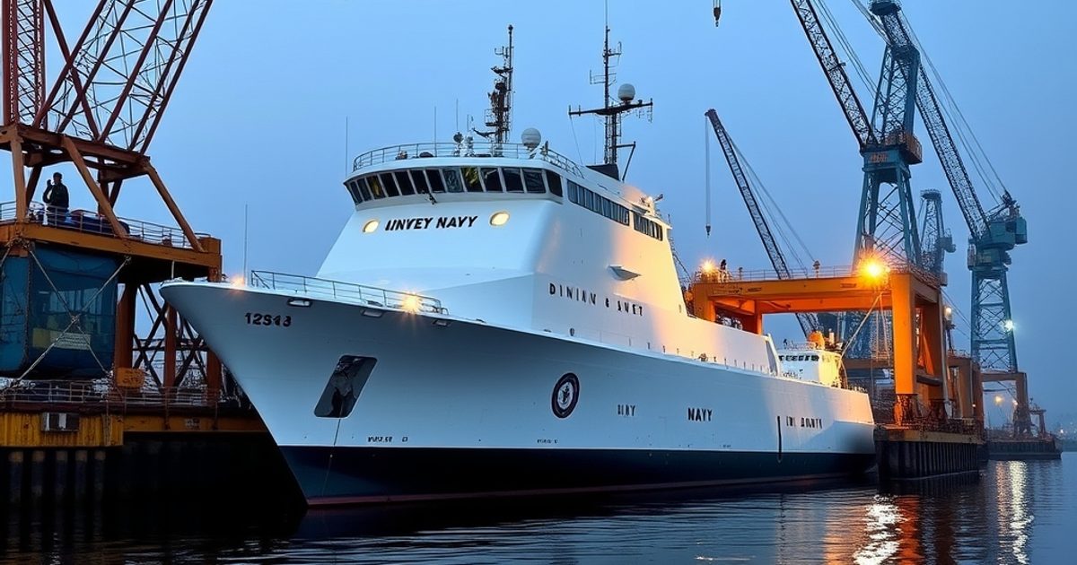 Indian Navy Unveils Fifth Diving Support Vessel, DSC A24, at Kolkata Shipyard
