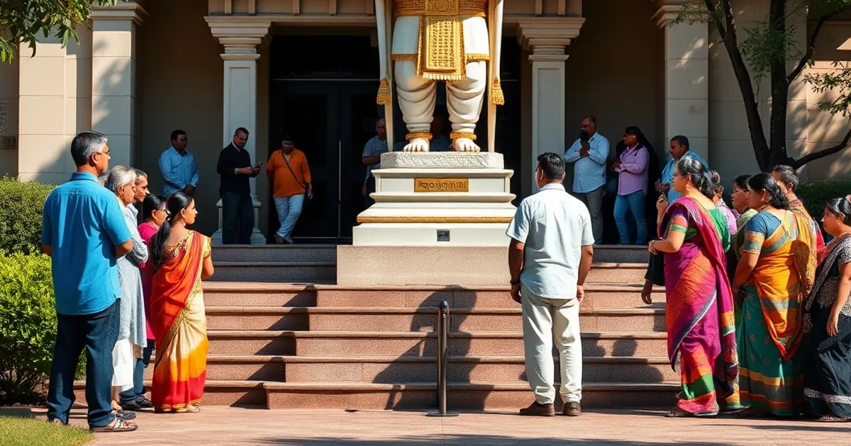 Five Suspects Sought After Dvarapalaka Statue Vandalized at Cary's Sri Venkateswara Temple