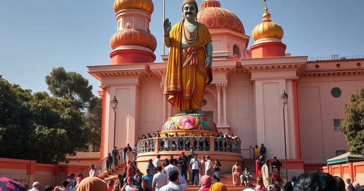 Johannesburg Desi Community Consecrates 42-Foot Statue at BAPS Mandir, Marks Holi in Marlboro